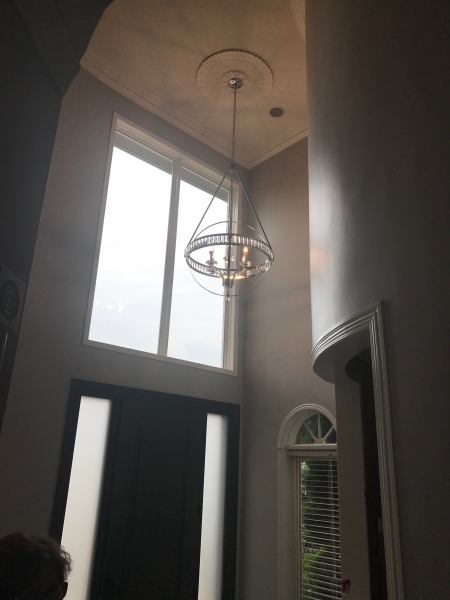 New Chandelier Installation, Mississauga 2